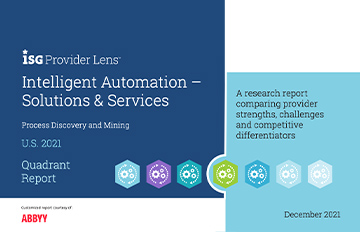 ISG Provider Lens™ Intelligent Automation - Process Mining, 2021