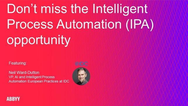 Don't miss the IPA opportunity webinar